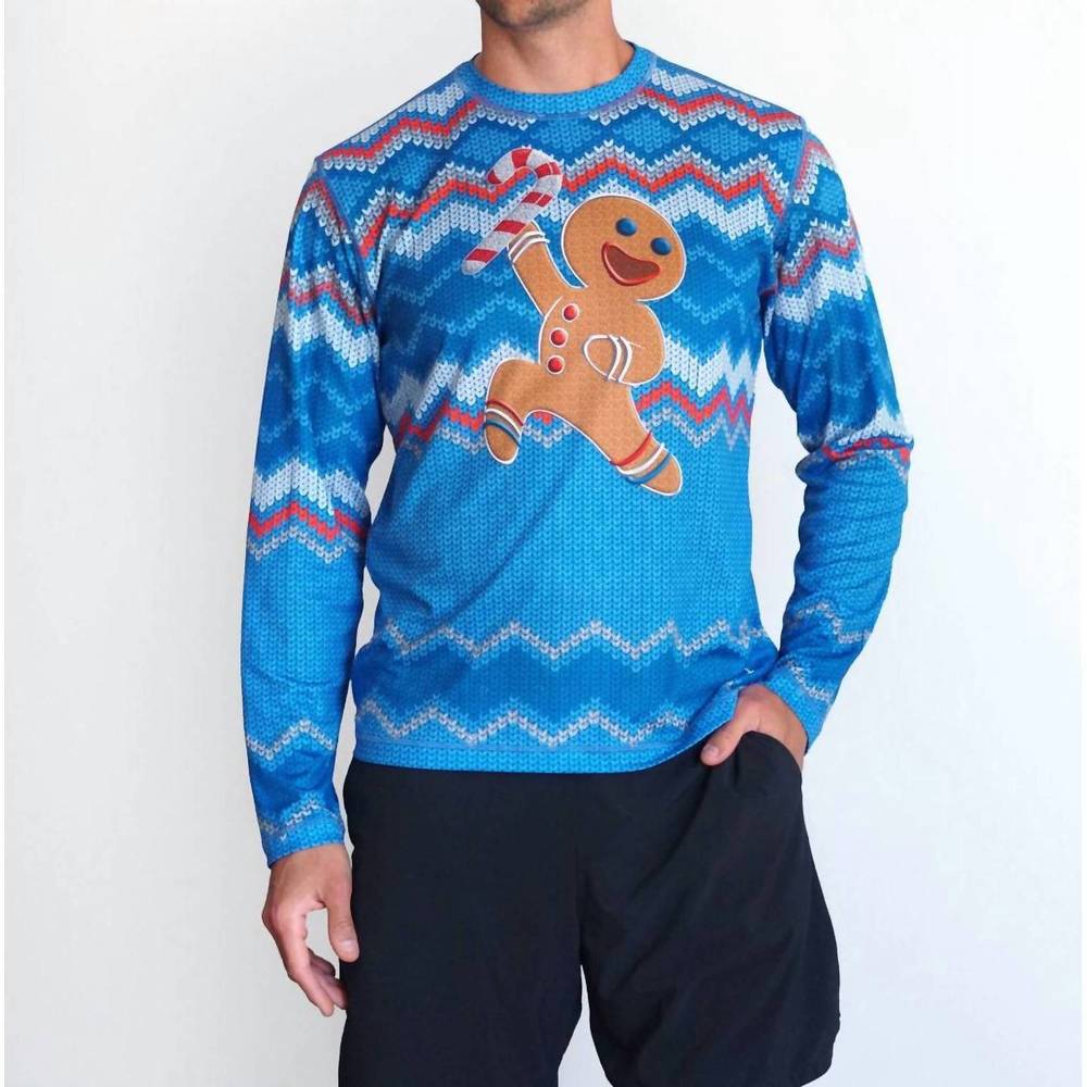 NEW INKNBURN fast cookie long sleeve tech shirt in turquoise